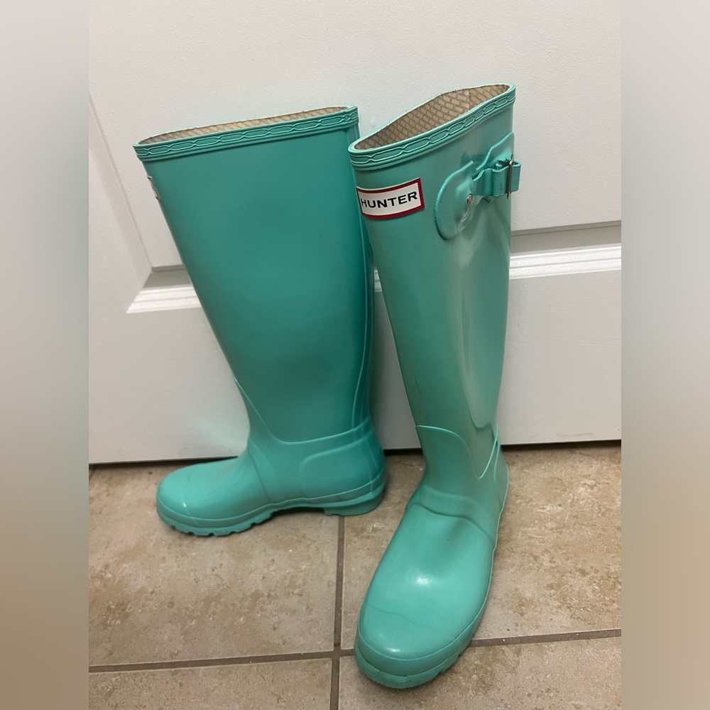 Hunter rain boots RARE Tiffany blue size EU 38